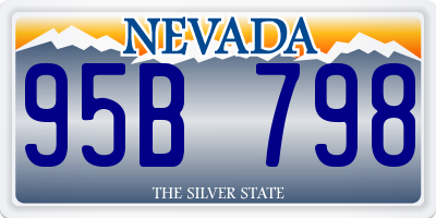 NV license plate 95B798