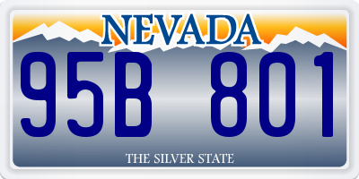 NV license plate 95B801