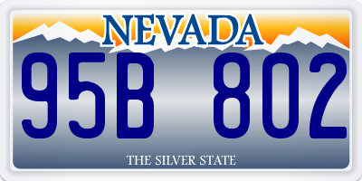 NV license plate 95B802