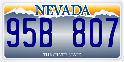 NV license plate 95B807