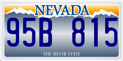 NV license plate 95B815