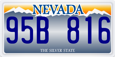 NV license plate 95B816