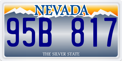 NV license plate 95B817