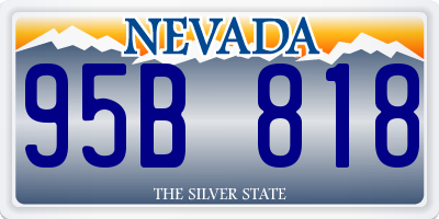NV license plate 95B818