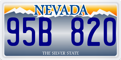 NV license plate 95B820