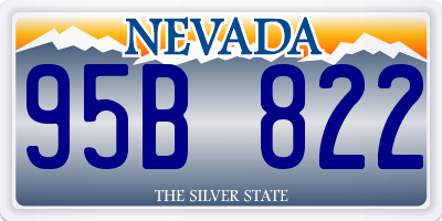 NV license plate 95B822