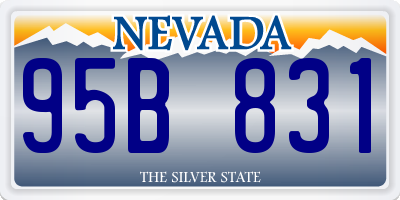 NV license plate 95B831