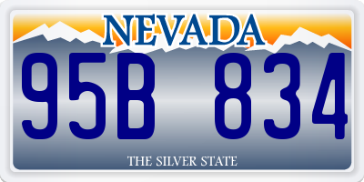 NV license plate 95B834