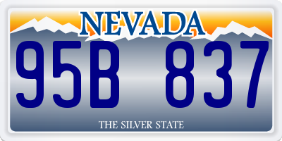 NV license plate 95B837