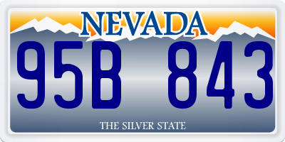 NV license plate 95B843