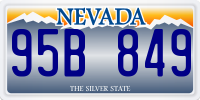 NV license plate 95B849