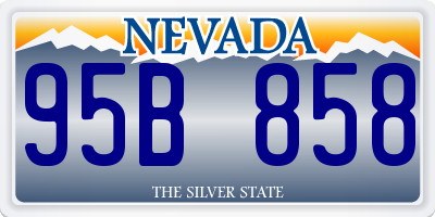 NV license plate 95B858