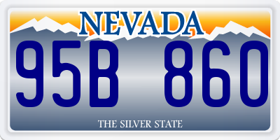 NV license plate 95B860