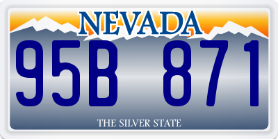 NV license plate 95B871