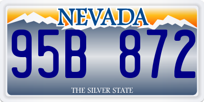 NV license plate 95B872