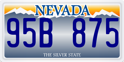NV license plate 95B875
