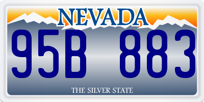 NV license plate 95B883