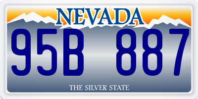 NV license plate 95B887