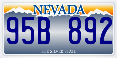 NV license plate 95B892