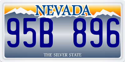 NV license plate 95B896