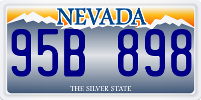 NV license plate 95B898