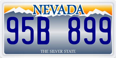 NV license plate 95B899