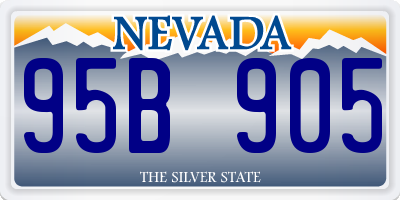 NV license plate 95B905