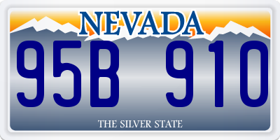 NV license plate 95B910