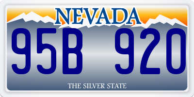 NV license plate 95B920