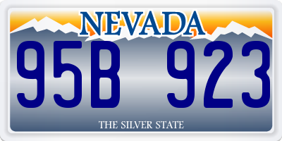 NV license plate 95B923