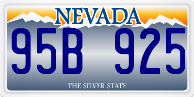 NV license plate 95B925