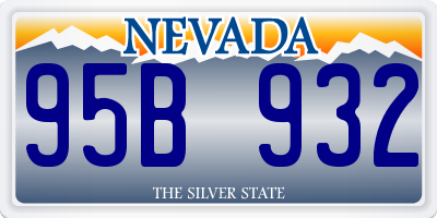 NV license plate 95B932