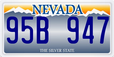 NV license plate 95B947
