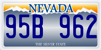 NV license plate 95B962