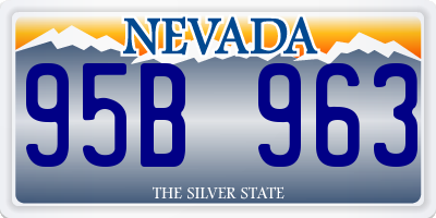 NV license plate 95B963
