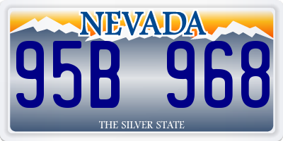 NV license plate 95B968