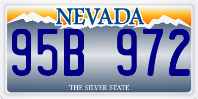 NV license plate 95B972