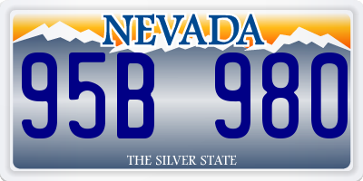 NV license plate 95B980