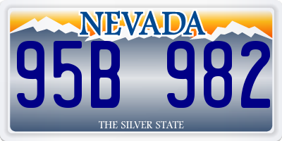 NV license plate 95B982