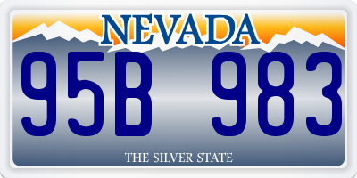 NV license plate 95B983