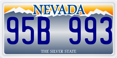 NV license plate 95B993