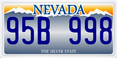 NV license plate 95B998