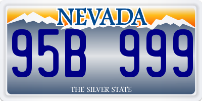 NV license plate 95B999
