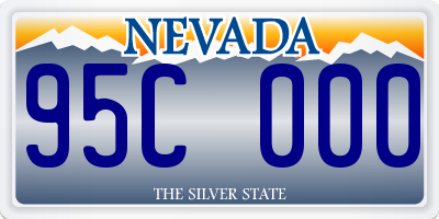 NV license plate 95C000