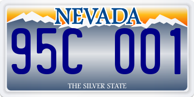 NV license plate 95C001