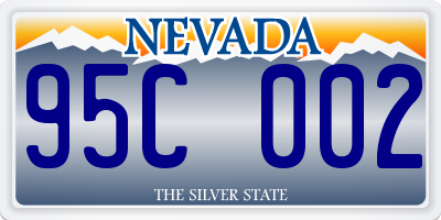 NV license plate 95C002