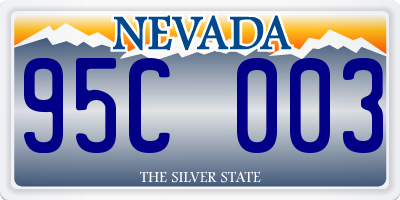 NV license plate 95C003