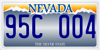 NV license plate 95C004