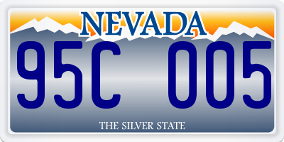 NV license plate 95C005