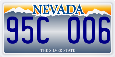 NV license plate 95C006